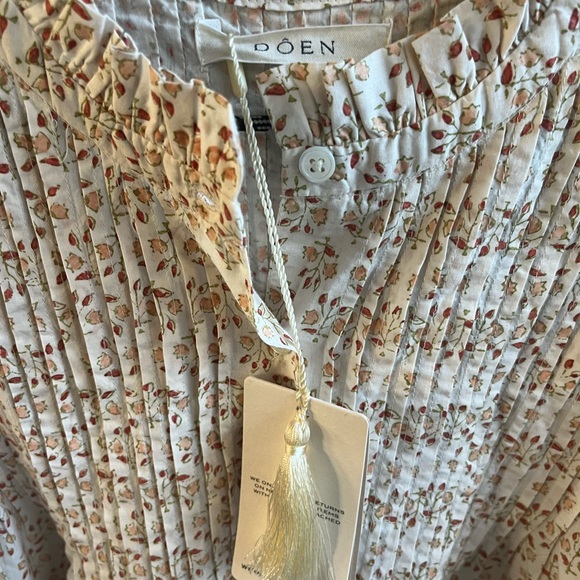 Doen blockprint dress SZ M - Picture 3 of 5